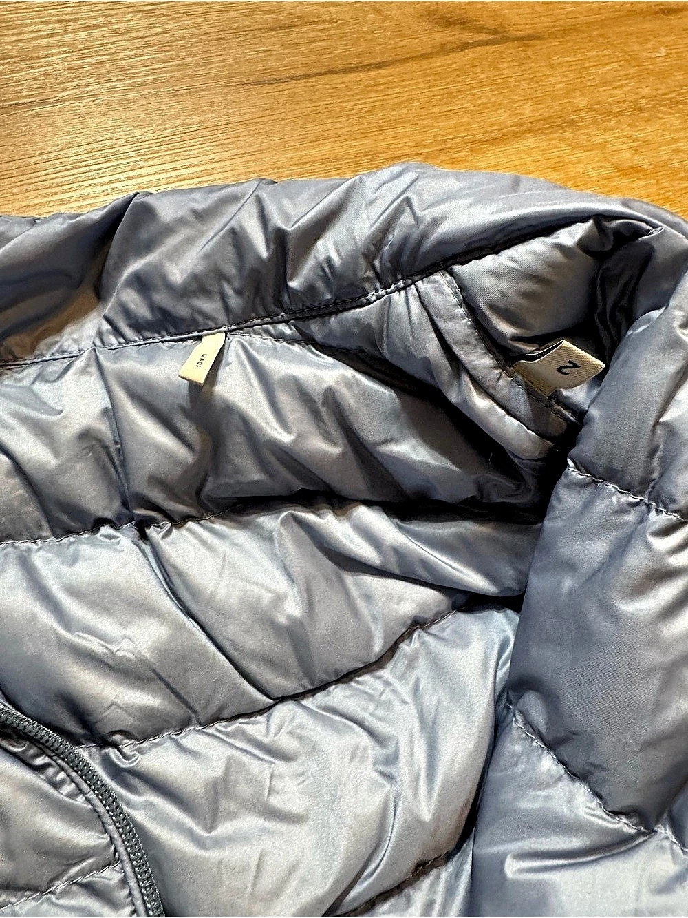 Moncler Longue Saison Puffer Jacket in Blue Size 2 Like New - Picture 6 of 16